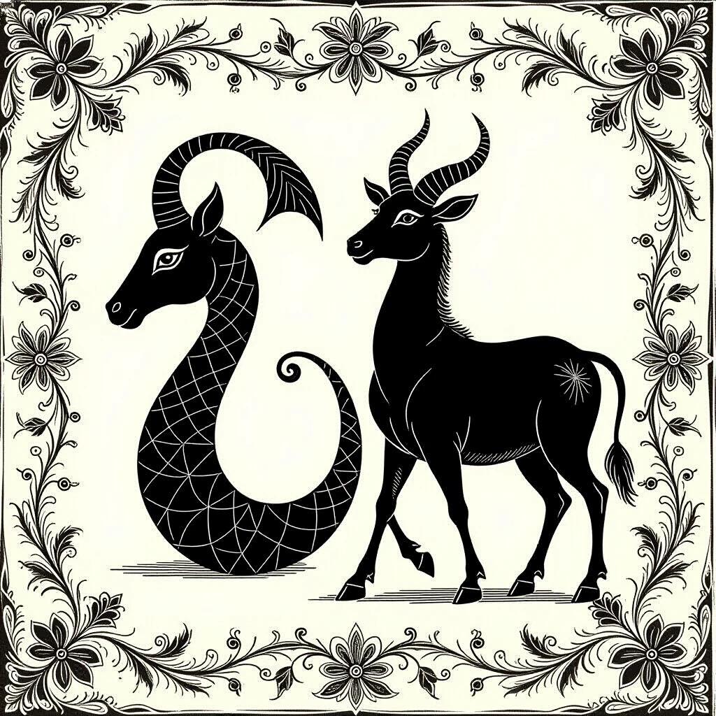 Create a minimalist, stylized representation of the Phoenician aleph symbol rotated 90° to the left and the Taurus zodiac symbol merged into one shape. The design should emphasize their similarities, featuring clean black lines on a white background, with no decor or shading. The composition must be centered and balanced, ideal for use as a logo or pictogram.