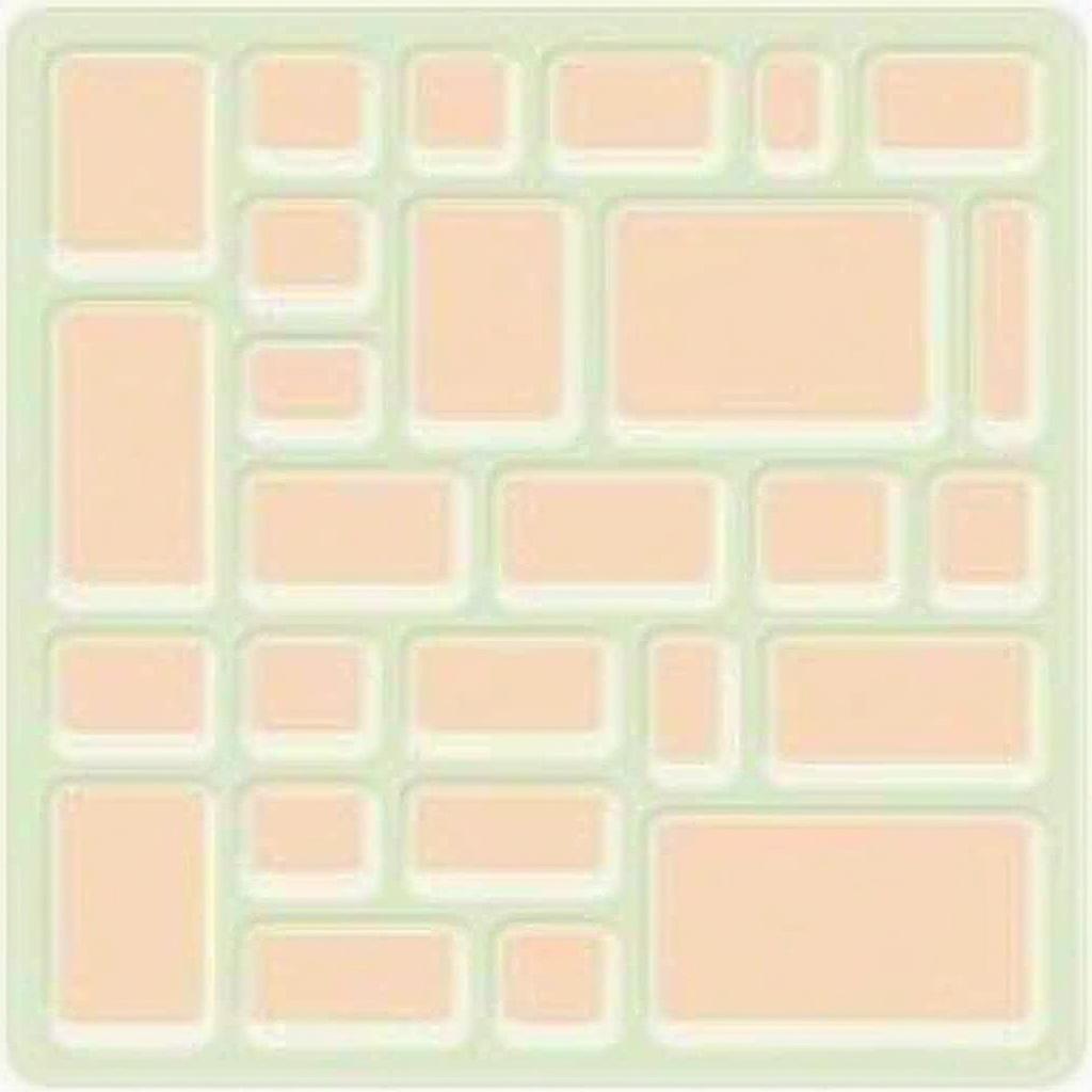 Create a cohesive layout of 24 rectangular shapes. Include 6 rectangles sized 4.5x4.5, 11 sized 11.5x8, 3 sized 9.5x6.5, 2 sized 13x5, and 2 sized 10x9.5. No gaps between them.