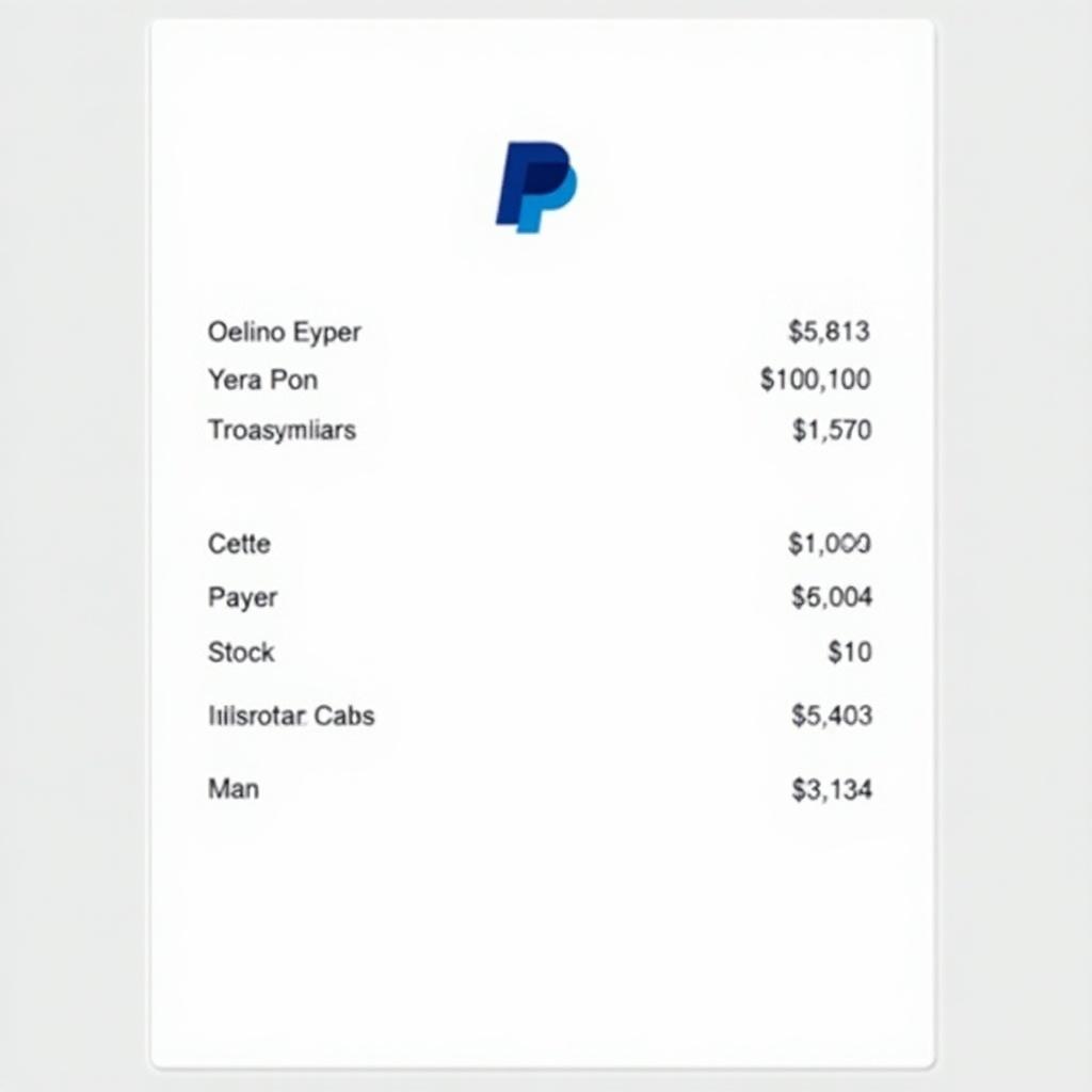 PayPal payment receipt shows transaction details. Payer details include amounts and names. PayPal logo is displayed prominently. Design is clean and modern. Suitable for showcasing online payment systems.