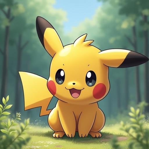 New original Pokémon character design, vibrant and cheerful setting, bright colors, cute and appealing.