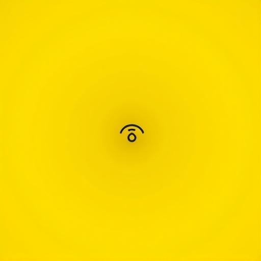 A minimal picture with solid yellow color background. Black transistor symbol at the center without shadow.