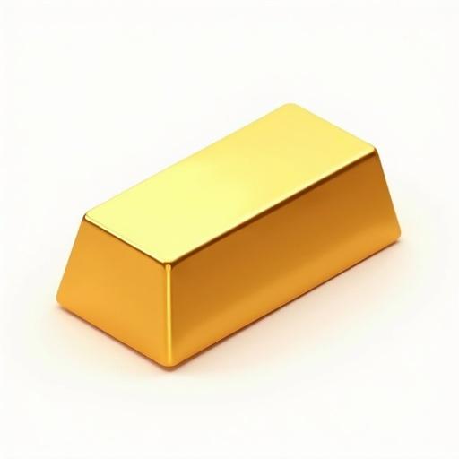Small golden bar icon designed in ARPG style. Transparent background with no other elements.
