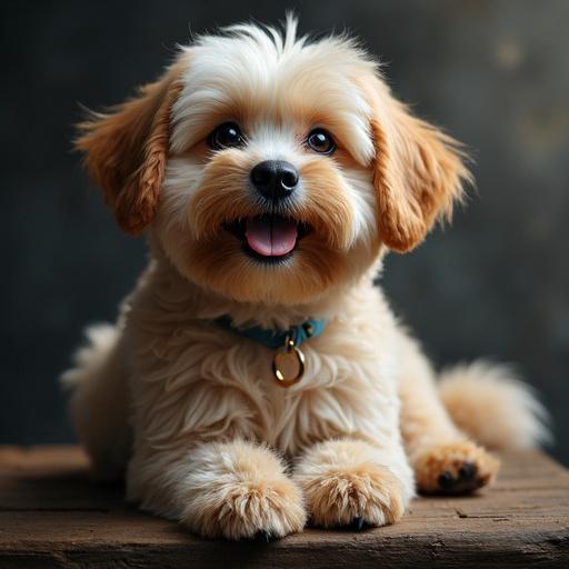 A cute dog mascot for a fitness training app. The character is friendly and has a joyful expression. It aims to engage fitness trainers in managing their clients. The dog reflects a warm, inviting personality.
