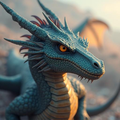 A dragon resembling a fighter jet with intricate scales and fierce expression.