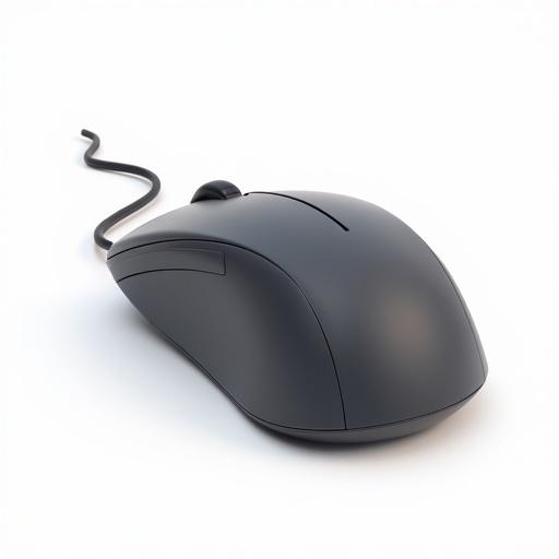 A 3D cartoon-style computer mouse placed against a clean white background.