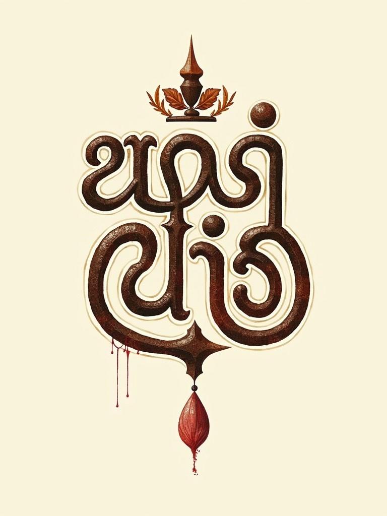 Image features Malayalam calligraphy with bold ink styles. Rich artistic texture with decorative elements. Text includes festive greetings in English and Malayalam.