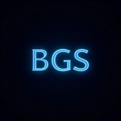 Modern typography logo with sleek professional font. Features subtle gradient or neon glow. Uses dark shades and electric blue accents. Design is minimal and impactful.