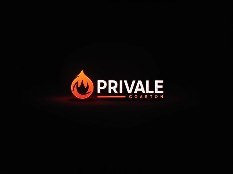 Design of a realistic private logistics company logo with an all black background.