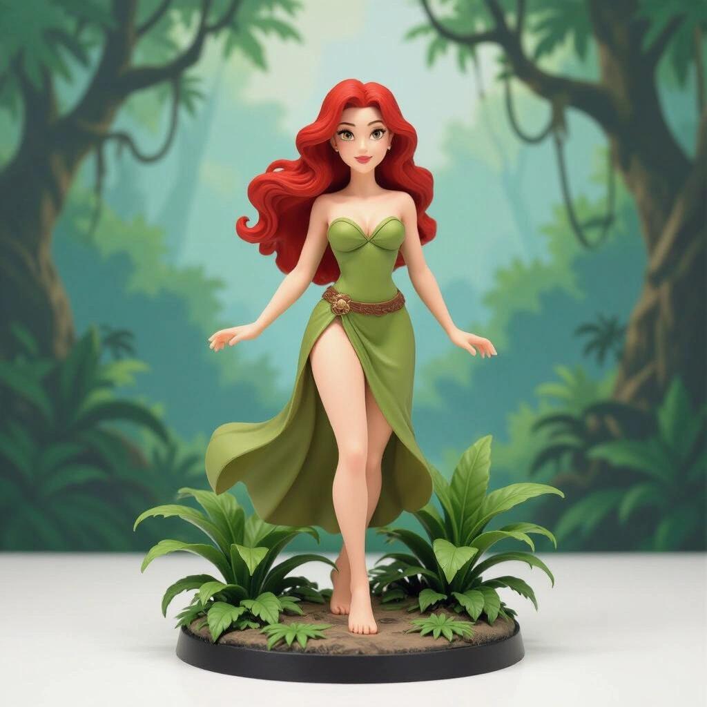 Stylized and ultra-detailed resin figure inspired by Jane from Tarzan