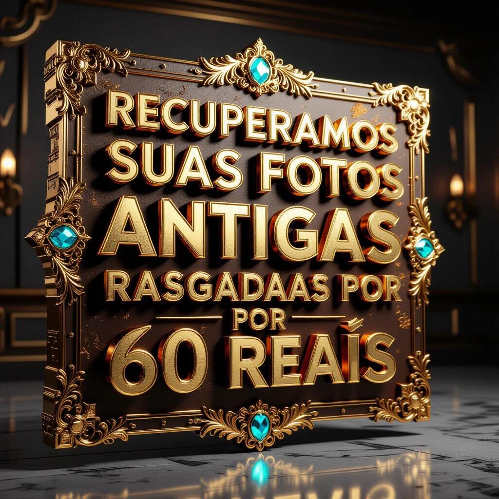 Create a 3D masterpiece featuring epic typography that highlights vintage photo restoration services. Use aged bronze and gold materials with cyan accents. Include a swirling time-travel portal background, vintage photos orbiting, and a magical laboratory. Incorporate 3D icons like a price medallion, a restoration wand, and a phoenix. Utilize advanced lighting and effects for a cinematic appeal with high-resolution rendering.