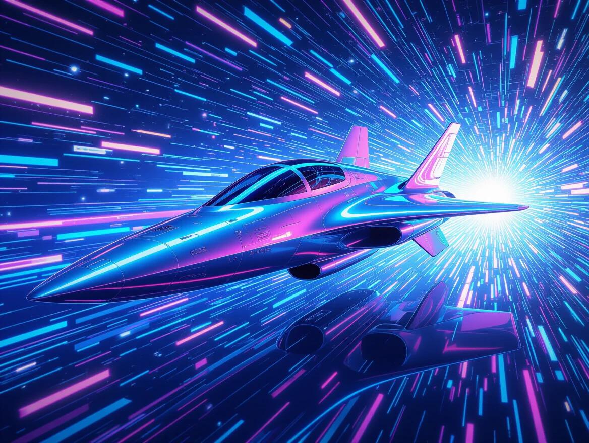 Spaceship embodying Y2K aesthetic. Holographic liquid chrome with sharp and sleek design. Spirit form interrupts the scene. Highly detailed visual representation.