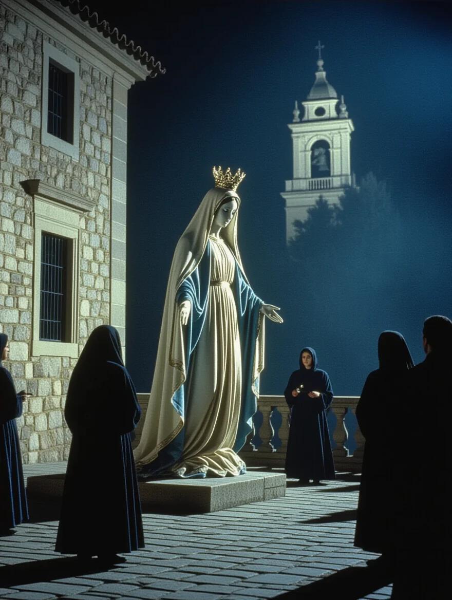 Appearance of Virgin Mary in El Escorial in 1983 at night. Atmosphere reminiscent of a horror movie.