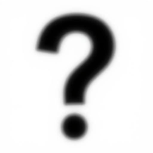 Generic question mark icon in black color with a transparent background.