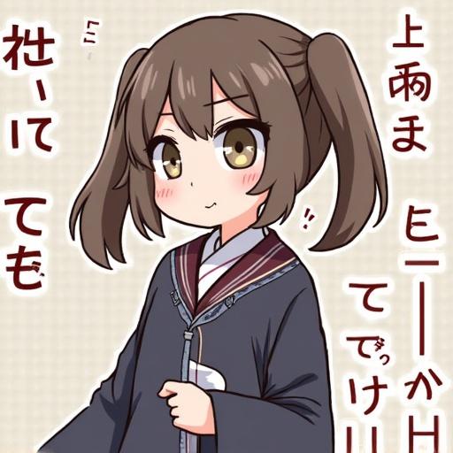 A realistic Japanese beautiful girl smiling while bending down slightly. She has a cute expression and is dressed in a classic school uniform, with a focus on her friendly demeanor.