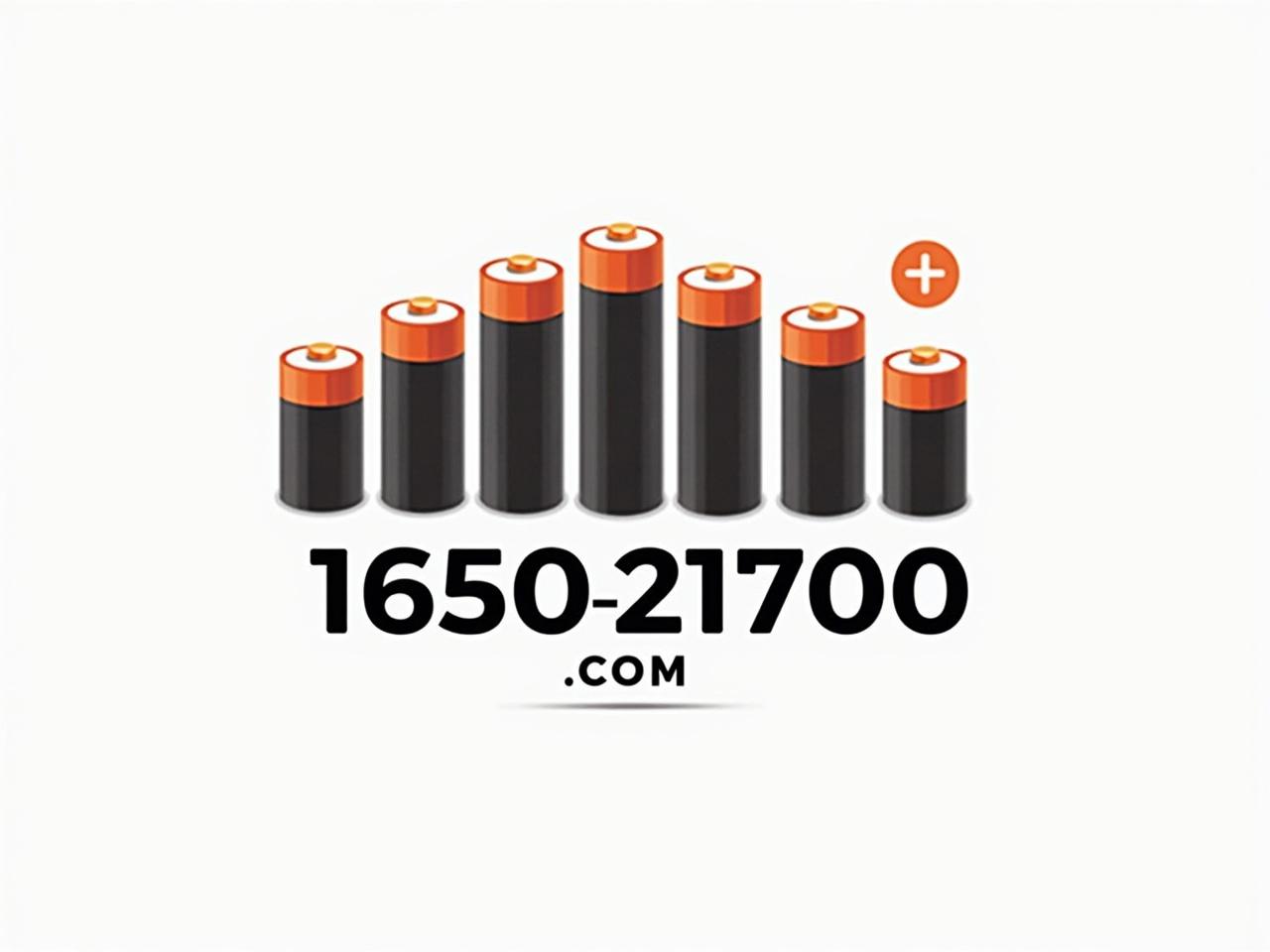 This image features a logo design that represents cylindrical batteries organized in a stacking formation. The logo prominently displays the numbers '18650-21700' in bold, black lettering, accompanied by the domain '.com' underneath. The overall design should convey a sense of innovation and technology, with a sleek and modern aesthetic. A soft touch transformation should be applied to the logo, enhancing the curves and edges while maintaining the core elements of the original design. The contrasting colors are designed to stand out and attract attention, making it recognizable at a glance.