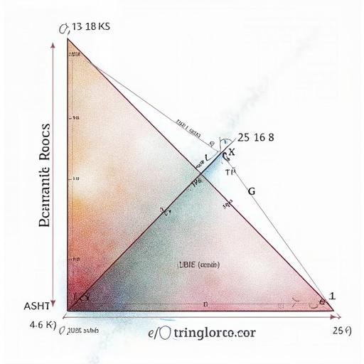A diagram showcasing a triangle illustrating practical applications of trigonometry. It includes labeled angles, sides, and key concepts.