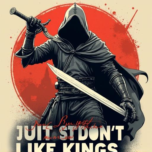 Bold fantasy design with a rogue wielding a sword. Witty phrase states Rogues Without a Cause Just Don’t Like Kings. Humorous take on rebellion and independence. Ideal for D&D players and RPG fans. Great gift for tabletop gamers and anti-authority roques.