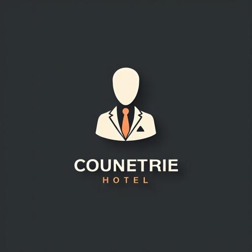 Icon designed for hotel AI assistant. Minimal and modern representation. No building included. Focus on concierge service without text.