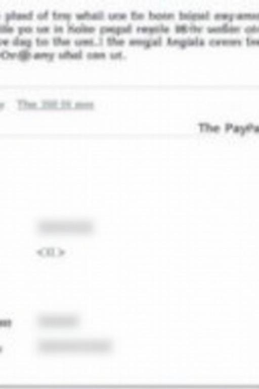 Generate an image of a PayPal transaction proof. Show a payment of 10€ to the email e97k111ff@outlook.com. Include blurred text and a digital interface design.