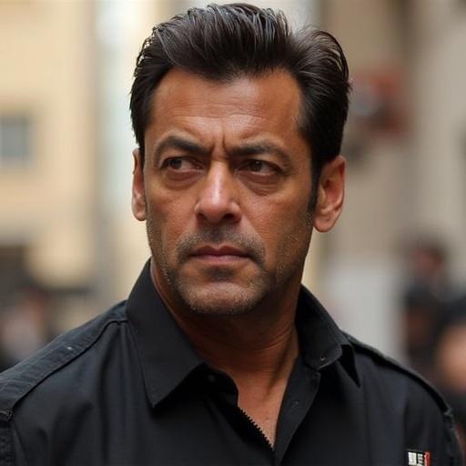 A man with a serious expression wearing a black shirt. The background is blurred. Focus is on the man's face and hair.