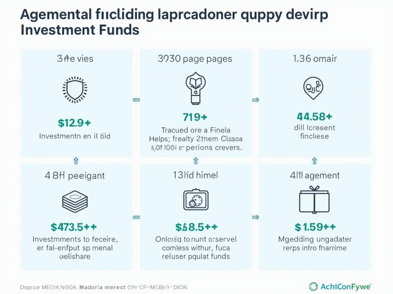 This infographic provides an overview of open investment funds in Macedonia. It highlights key statistics including investment amounts and page counts. Visually, it uses a clean and professional layout, primarily featuring shades of blue and green. The numbers are presented clearly for easy comprehension. This visual representation aims to educate potential investors about the landscape of investment funds available in the region.