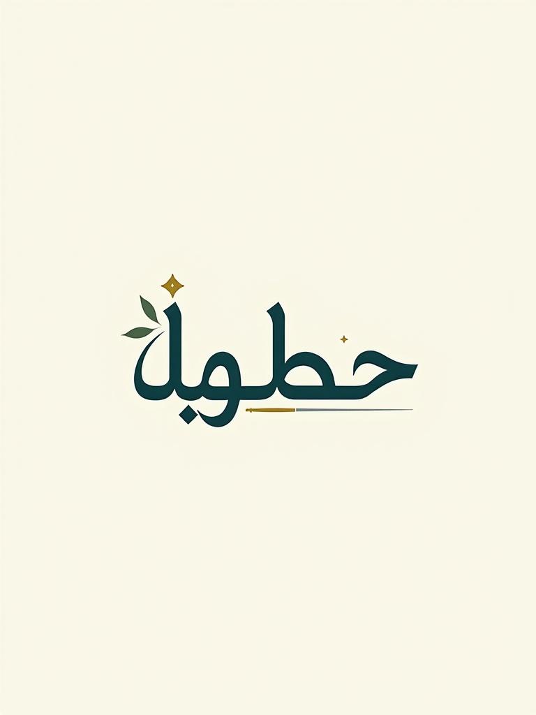 Design a logo using beautiful Arabic calligraphy. The logo should be elegant modern smooth flowing lines harmonious composition. The design should emphasize cooperation unity subtle decorative elements enhance Arabic script. Color palette warm inviting shades of gold blue or green professional approachable feel. The overall look balanced word 'التعاون' central focus capturing tradition innovation.