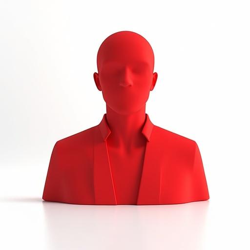 Promotional image with a white background. Red silhouette designed to be visually appealing. Focus on standard subscription features. Includes elements representing the ability to send image and audio. The figure embodies professionalism.