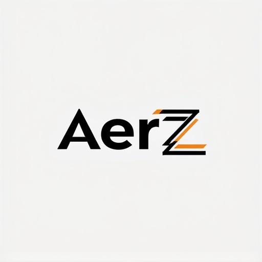 Create an elegant minimalist logo representing programming. Incorporate clean lines and the letters 'AERZ'.