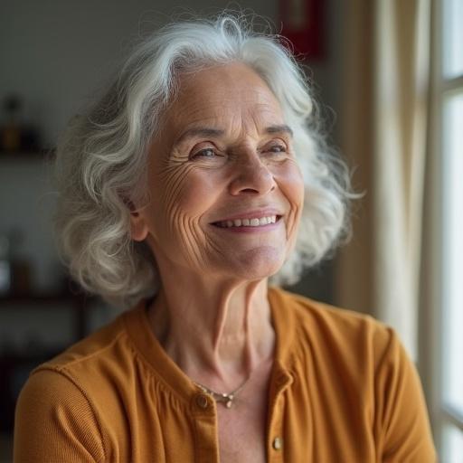Create images of women over forty in everyday situations. Showcase some smiling and others looking concerned or uncomfortable. Focus on the theme of menopause and its emotional nuances.