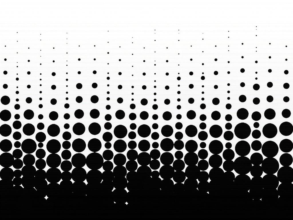 The image is a pattern with numerous evenly spaced circular dots. These dots vary in size, with some being small and others large. The pattern creates a gradient effect, transitioning from black at the bottom to white at the top. The circles become less dense and lighter as they approach the top. The overall design gives a sense of depth and texture, making it visually appealing for use in backgrounds or decorative elements.