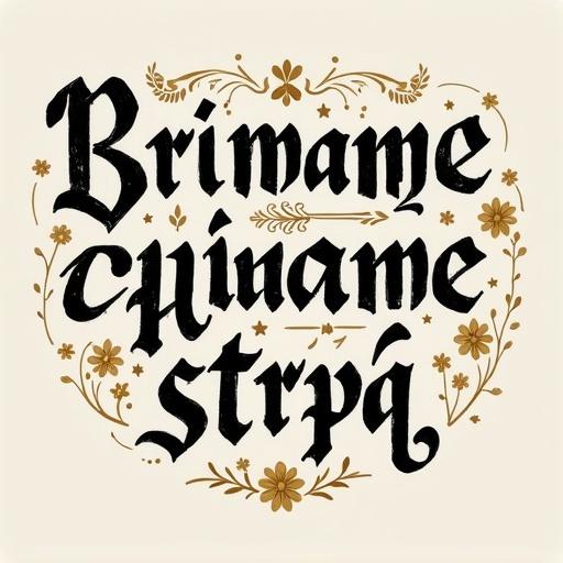 Text in Ukrainian language saying Tримaємо стрій. Complex lettering composition with traditional Ukrainian font style resembling handwritten script. Some letters intersect creating interesting decorative typography. Beige monochrome background.