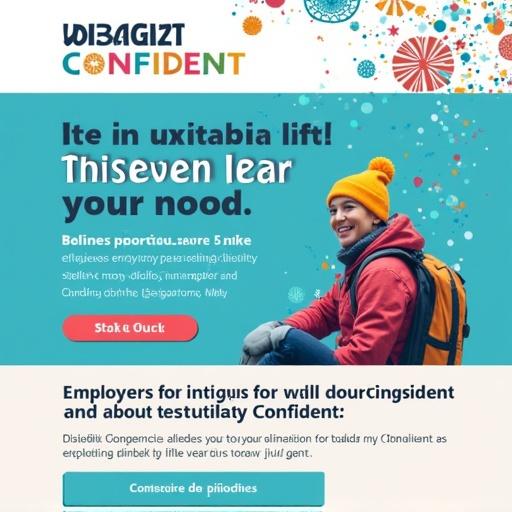 Create an email banner for an event on June 5. Focus on Disability Confident with modern design. Include engaging colors and visuals to capture attention.