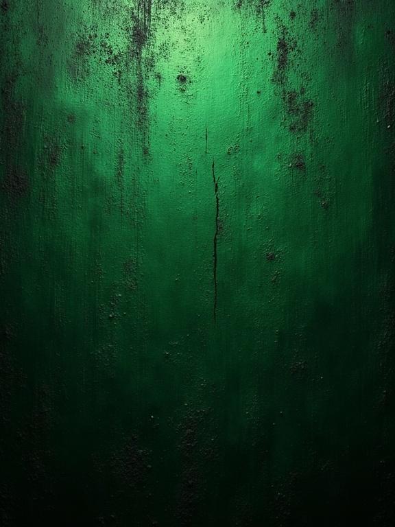 Green and black metal background with a textured surface