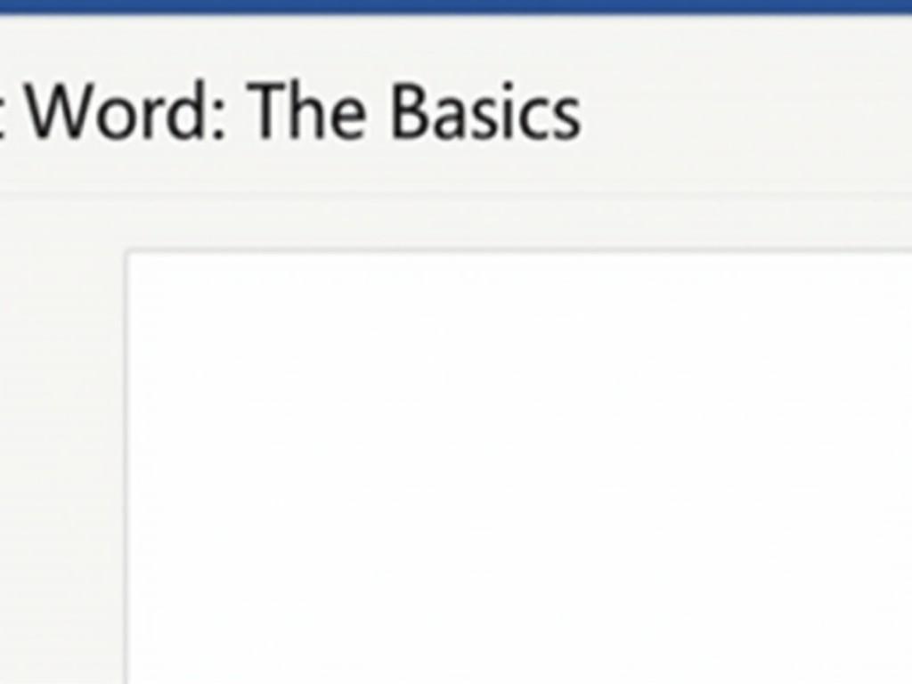 Screenshot of a word processing tutorial titled 'The Basics'.