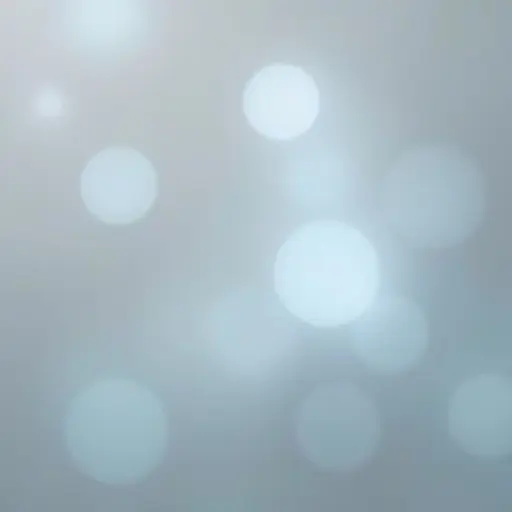 Clean background featuring softly glowing bokeh light circles in light gray and baby blue tones. Bokeh lights vary in size and brightness against a smooth medium gray background. Minimalist and calming with no distractions.