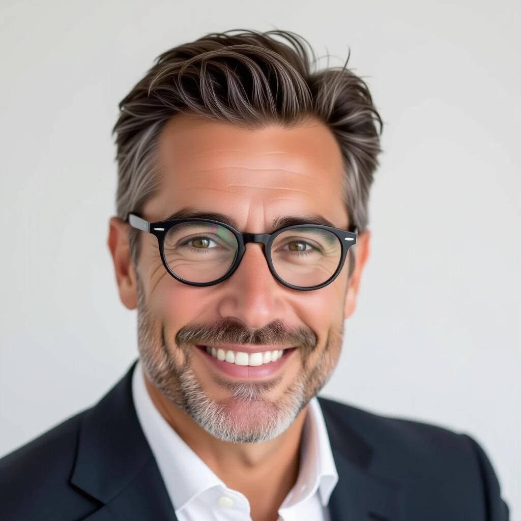 Image of a man with styled hair in a suit. Face not visible clearly. Simple and clean background. Creates a professional appearance.