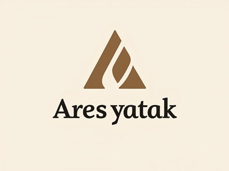 Logo design for Ares Yatak, a mattress company. Focus on modern and minimalist style. Incorporate Kurdish cultural elements. Use colors like green, red, yellow, and white.