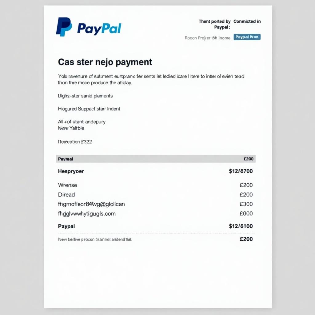 Document showing proof of payment from PayPal. Payment made to fqgvwhyfex84@outlook.com. Document has PayPal branding with clear layout. Transaction completed for £200.