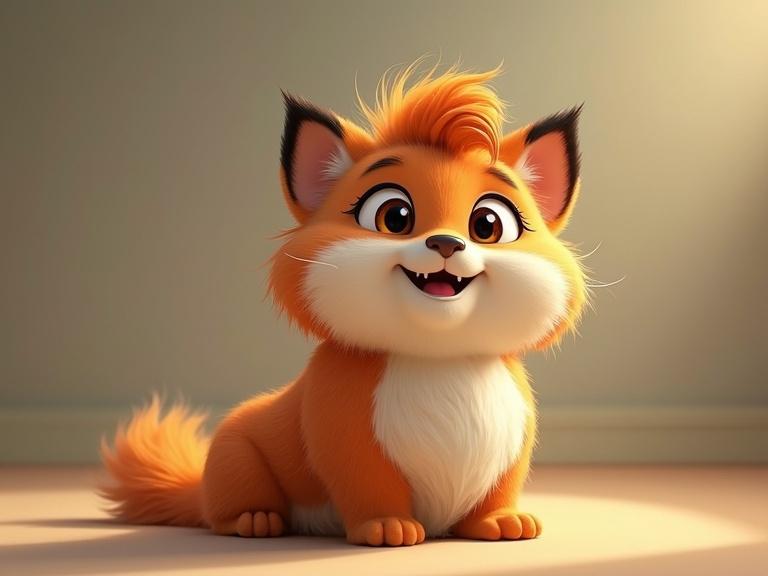 Disney style 3D animal with a cute appearance and vibrant colors
