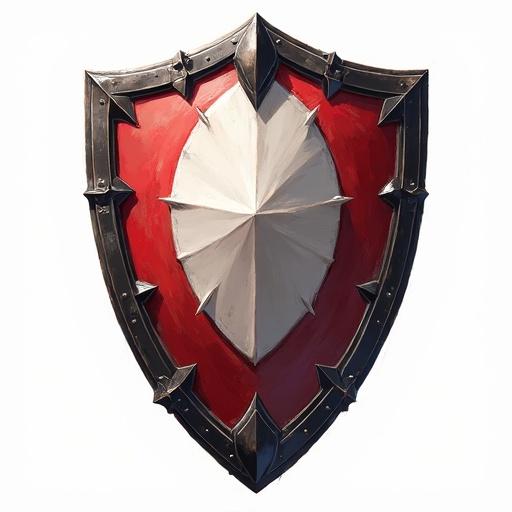Icon representation of a legendary breastplate for card games styled like World of Warcraft. Icon representation of a magic shield designed for a card game. Icon of a royal shield designed for a card game. Paint style with transparent background.