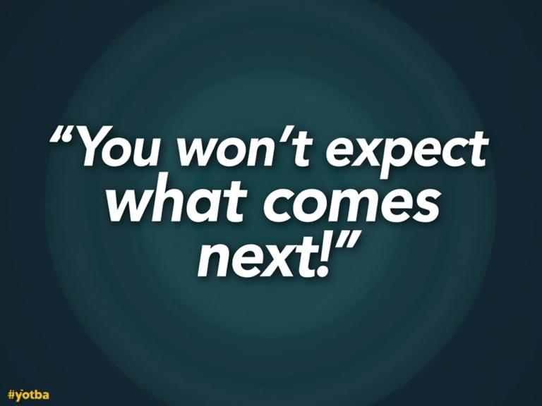 Youtube thumbnail for finance video features bold text stating you won't expect what comes next against a dark background