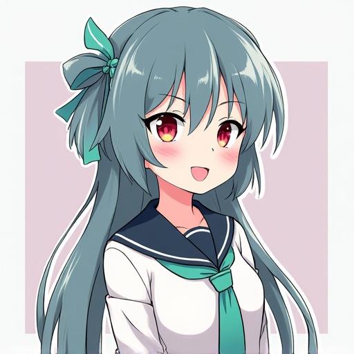 Generate an image of a character in a gal game style, depicting a delinquent girl.