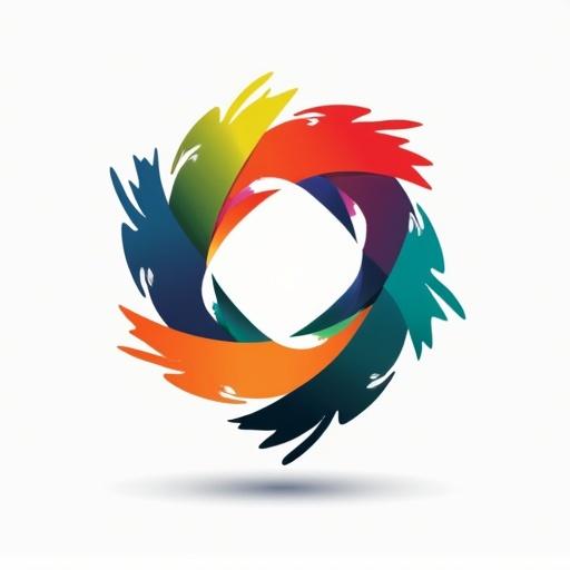 Create a logo representing a sports tournament with elements of all sports. The logo features a white background, a shield shape, and a multicolor design.