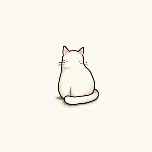 Design minimalist line art tattoo of cat. Elegant playful style. Incorporate letters snorin creatively. Clean fine-lined design. Perfect for tattoo.