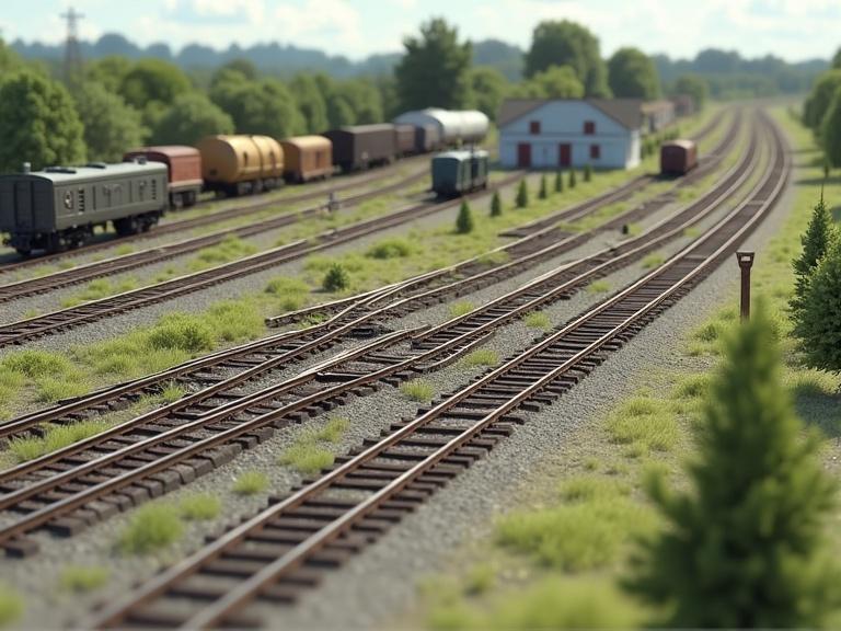 Create 2D pieces of model railroad track for planning a railroad layout.