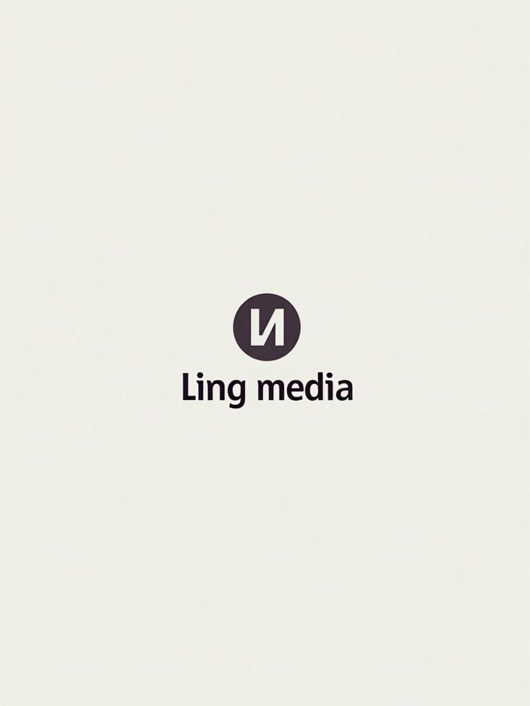 Minimalist logo design features acronym Ling Media. Bold and stylized text displayed on plain background.