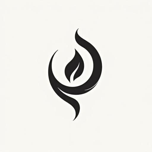 Design minimalist elegant logo for personal development brand. Use symbols like growth self-awareness inner transformation. Simple shapes or abstract elements. Color palette strictly neutral: black white gray. Style flat clean modern. No text only icon.