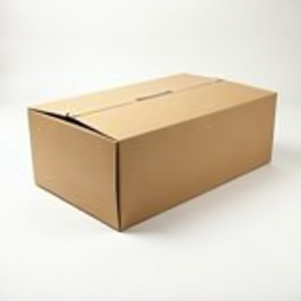 Carton corrugated sleeve box without lid shown. Box dimensions are 1200 mm x 600 mm x 150 mm. Thickness of cardboard is 2 mm.