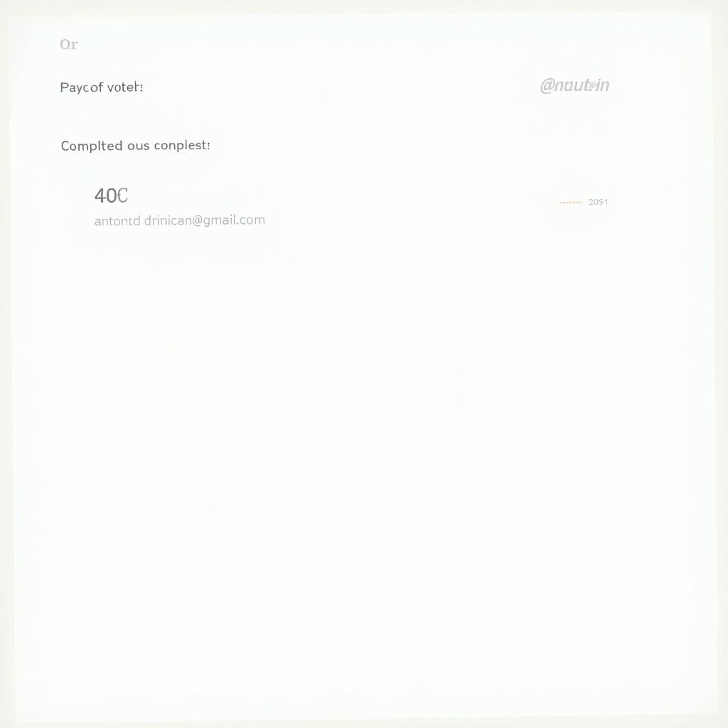 Proof of payment document from PayPal. Completed transaction of 40 euros. Payment directed to antoniodminican@gmail.com. Recognizable design typical of PayPal documents. Layout emphasizes clarity with bold text and simplified background for readability.