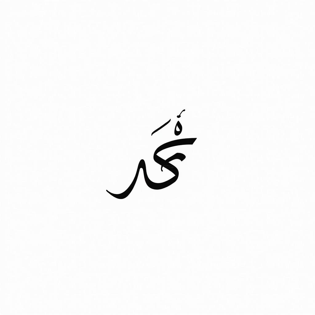 Arabic calligraphy of the word 'النية' on a white background in a minimalist style. Emphasis on script details.